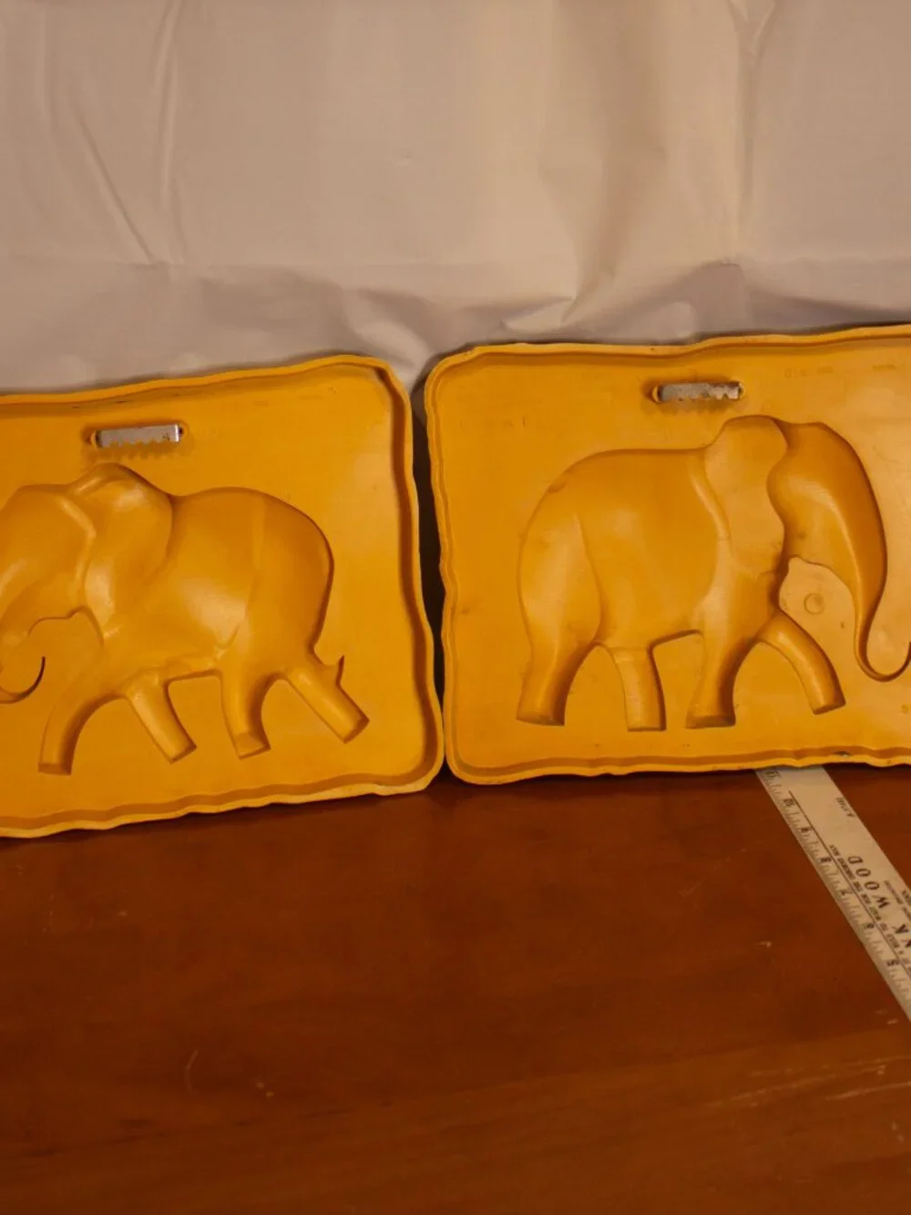 Vintage Elephant Wall Plaque Set by GIA
